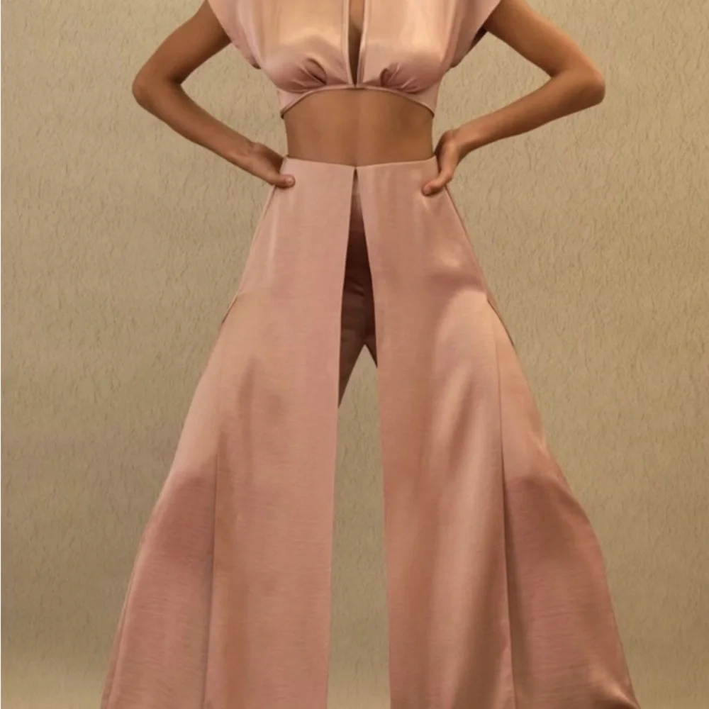 Andrea Iyamah Blush Wide Leg Jumpsuit - Picture 10 of 15